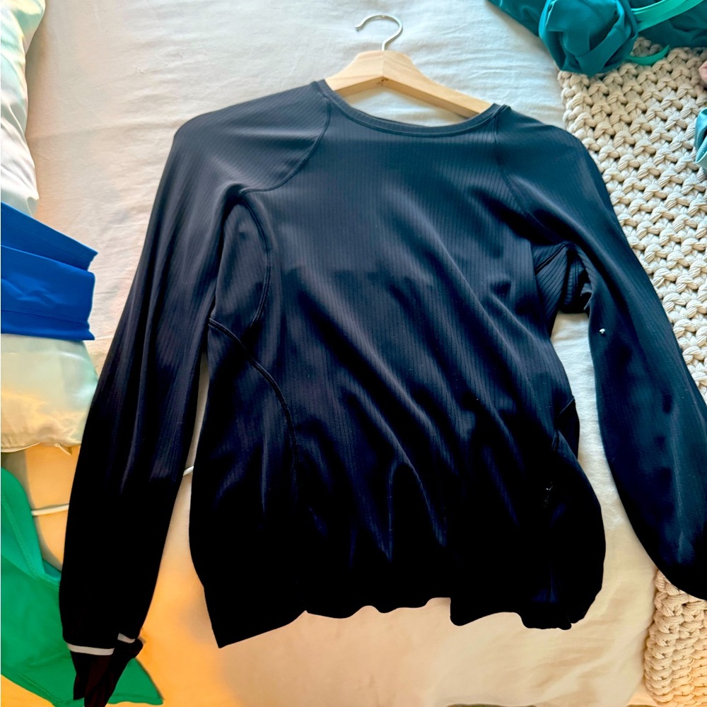 Lululemon Rulu™ Run Ribbed Long Sleeve in black